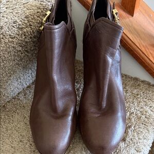 Vince Camuto Brown Leather Ankle Booties